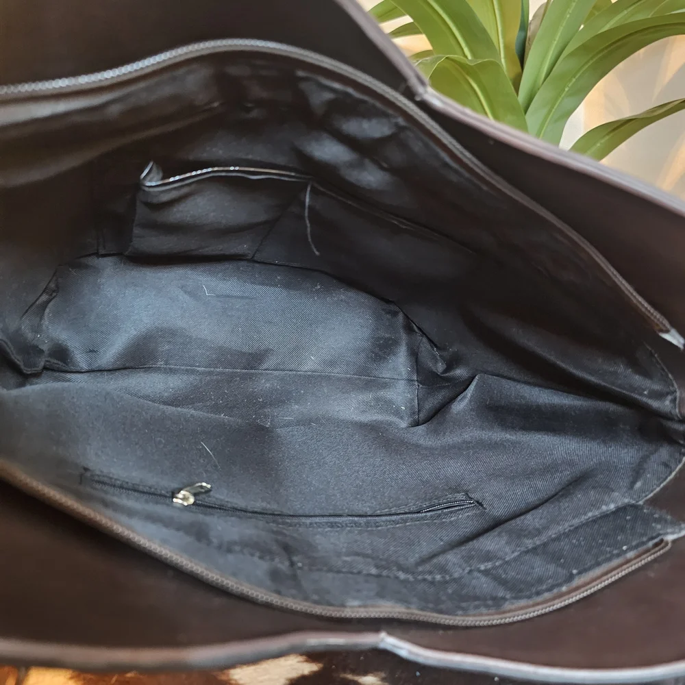 Justin West Embossed Turquoise Fringe Handbag - Picture 7 of 7